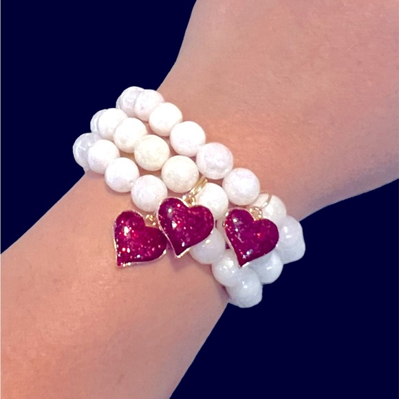 Bracelet & Earrings Heart set - Picture 3 of 6